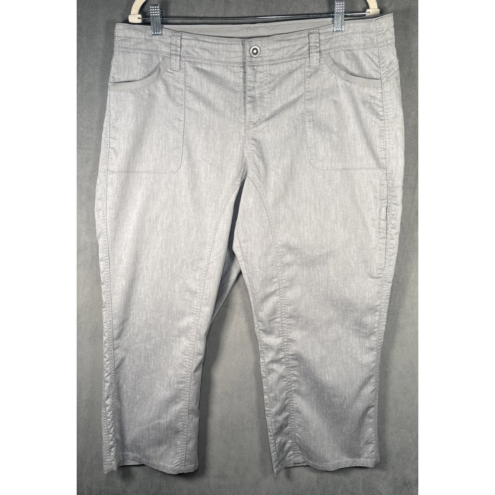 Kuhl Pants Women's Gray Cabo Kapri Cropped UPF 50+ Outdoor Hiking 6407 Sz 16